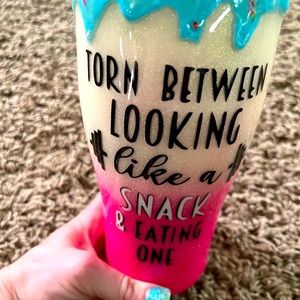 Handmade tumbler super cute!